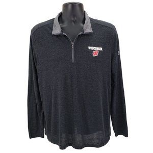 Wisconsin Badgers Men's Large Under Armour 1/4 Zip Lightweight Pullover Shirt‎